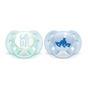 Avent Chupete Ultra Soft Nene Celeste 0-6M X2