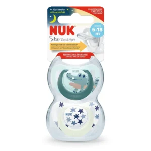 Nuk Chupetes Dia & Noche 6-18M Koala Celeste X 2U