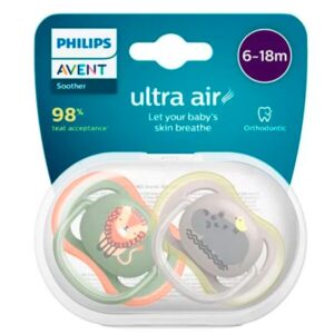Avent Chupete Ultra Air Deco 6-18M Nene Leon E Hippo