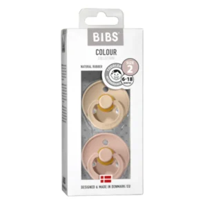 Bibs Chupete +6M T2 Vainilla/Blush X 2U