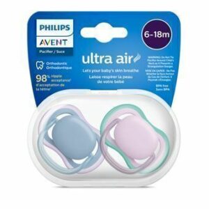 Avent Chupete Ultra Air Liso 6-18m X2