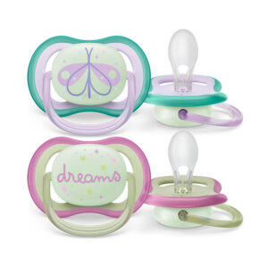 Avent Chupete Ultra Air Deco Nightime 0-6m Nena X2